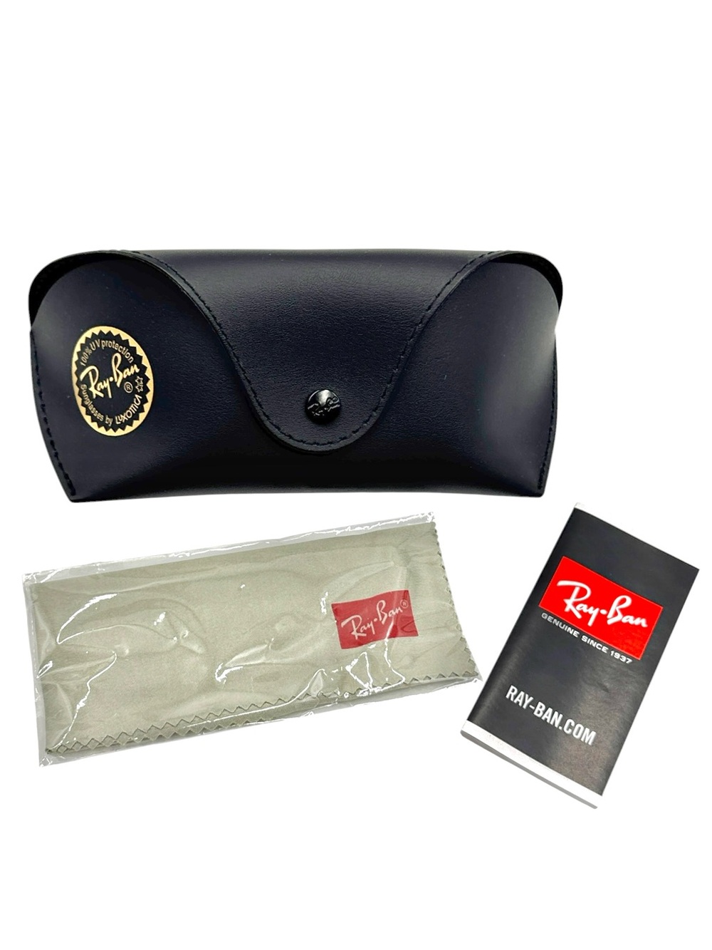 Ray-Ban Black Case with Branded Cloth and Booklet